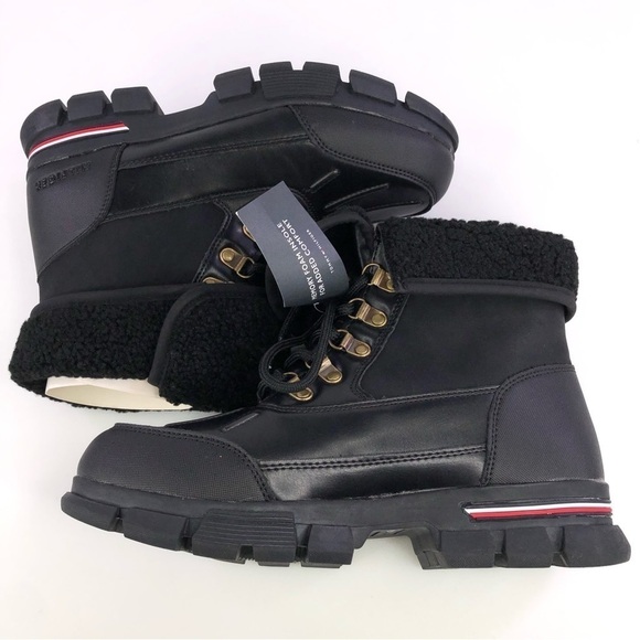 Tommy Hilfiger Men's Idan Black Multi Lace Up Boot 8.5M - Picture 4 of 10